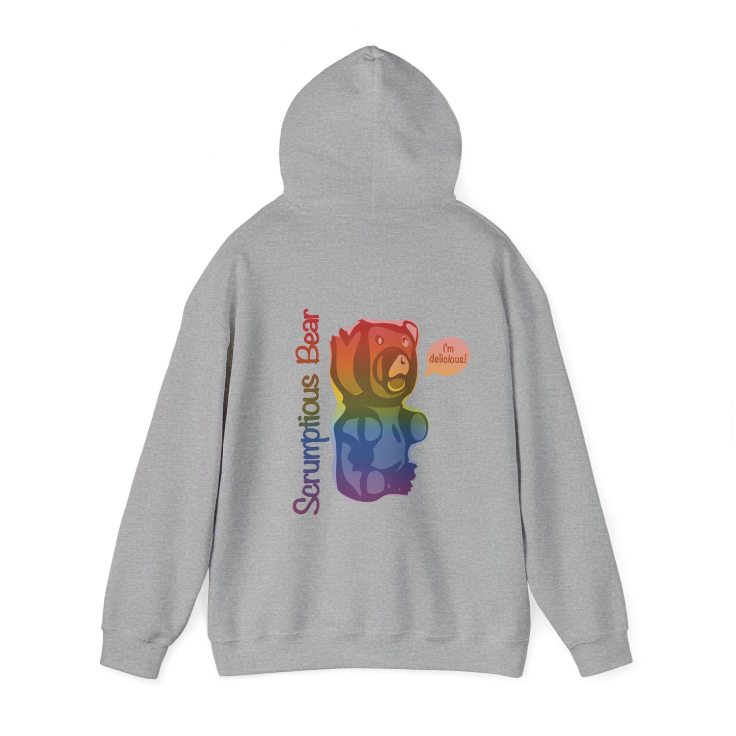 Elsewither Scrumptious Bear Rainbow Unisex Hoodie