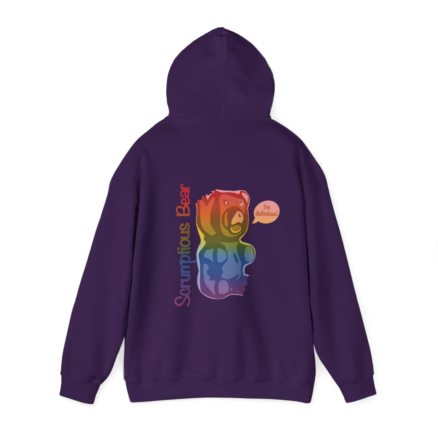 Elsewither Scrumptious Bear Rainbow Unisex Hoodie