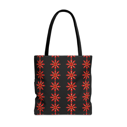 Ruby Flower Tote Black