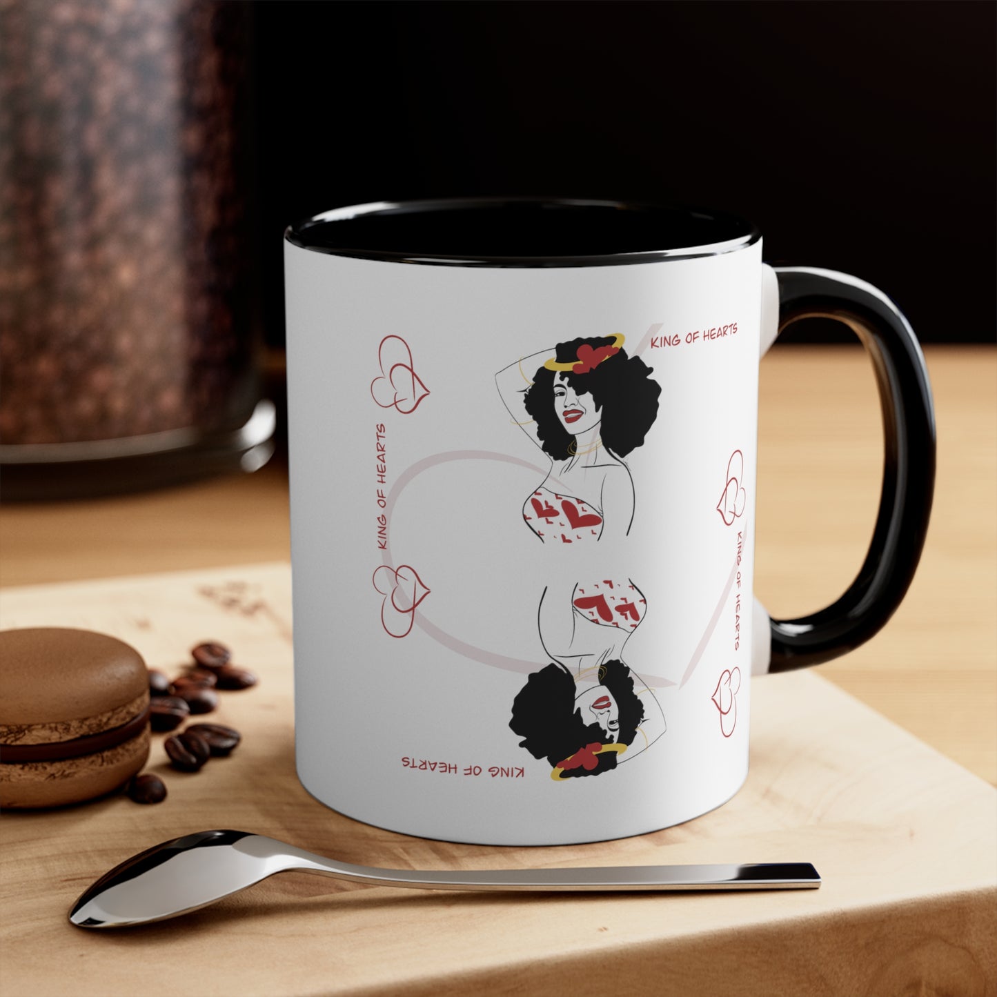 King of Hearts Two-Tone Ceramic Mug