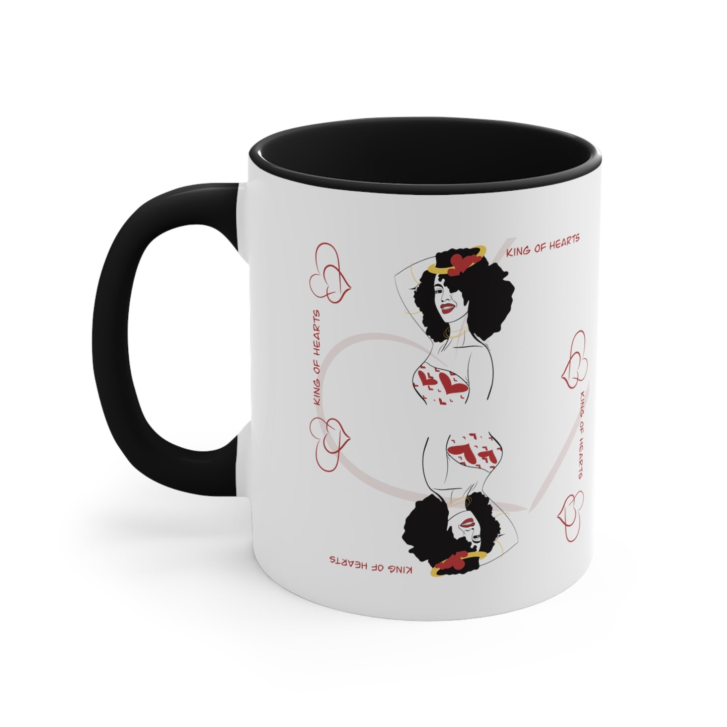 King of Hearts Two-Tone Ceramic Mug