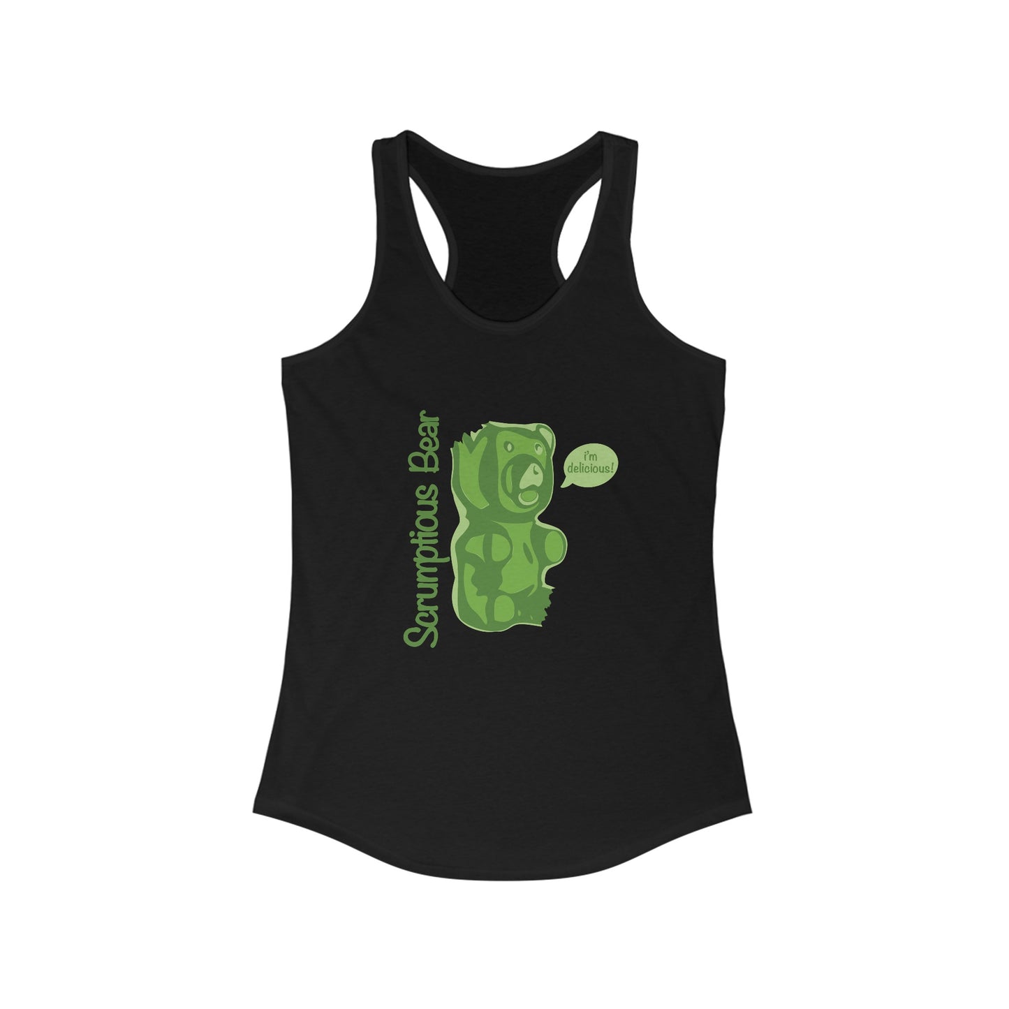 Elsewither Scrumptious Bear Tank Green