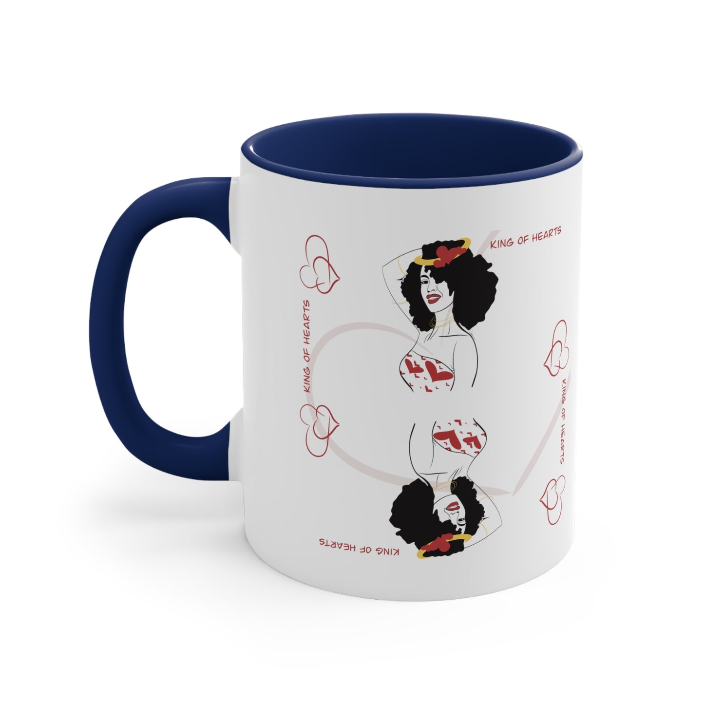 King of Hearts Two-Tone Ceramic Mug