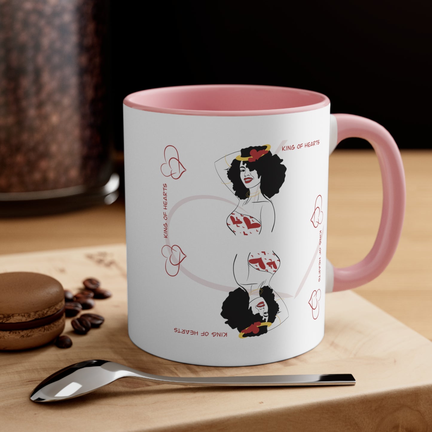 King of Hearts Two-Tone Ceramic Mug