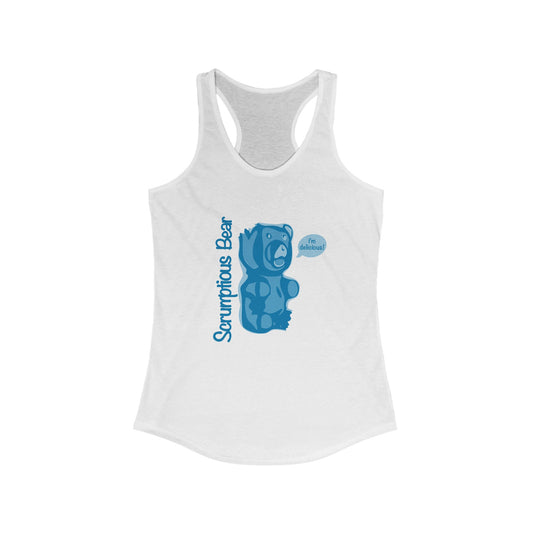 Elsewither Scrumptious Bear Tank Blue