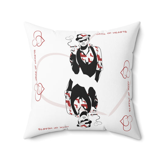 Jack of Hearts Polyester Square Pillow