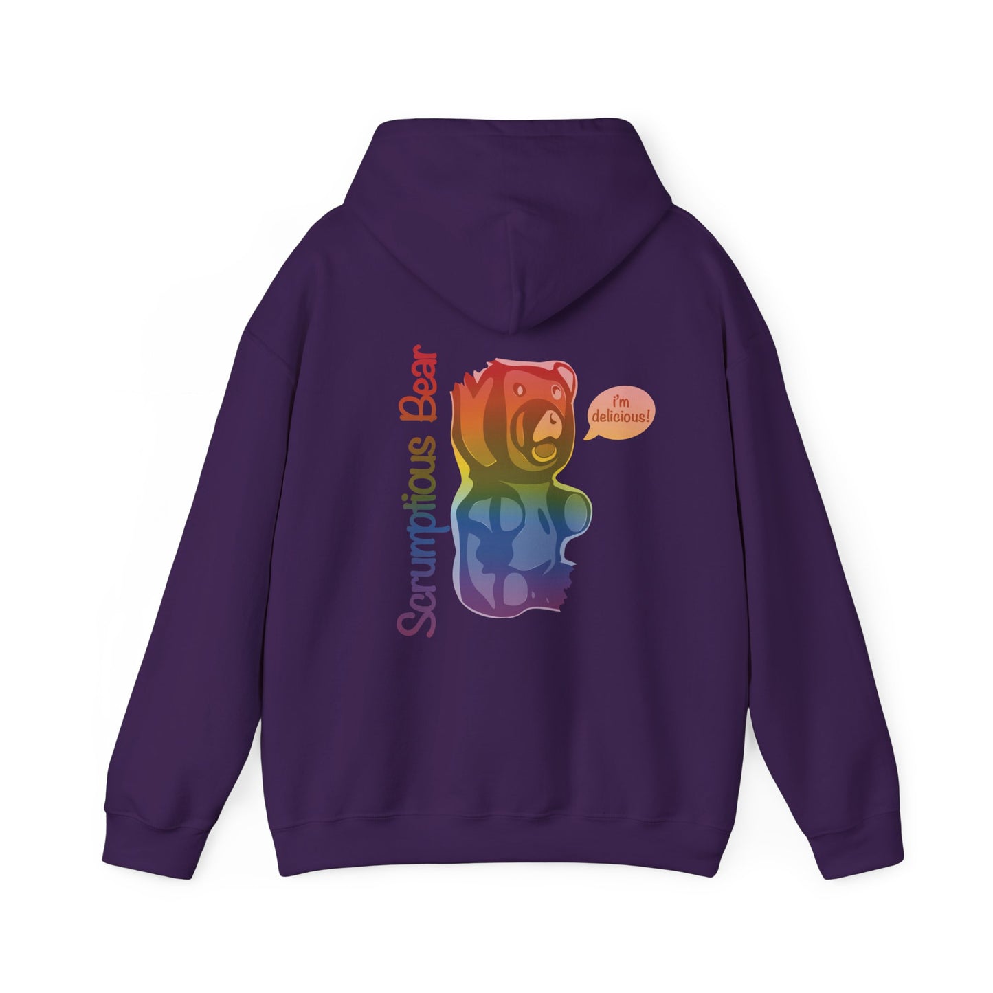 Elsewither Scrumptious Bear Rainbow Unisex Hoodie