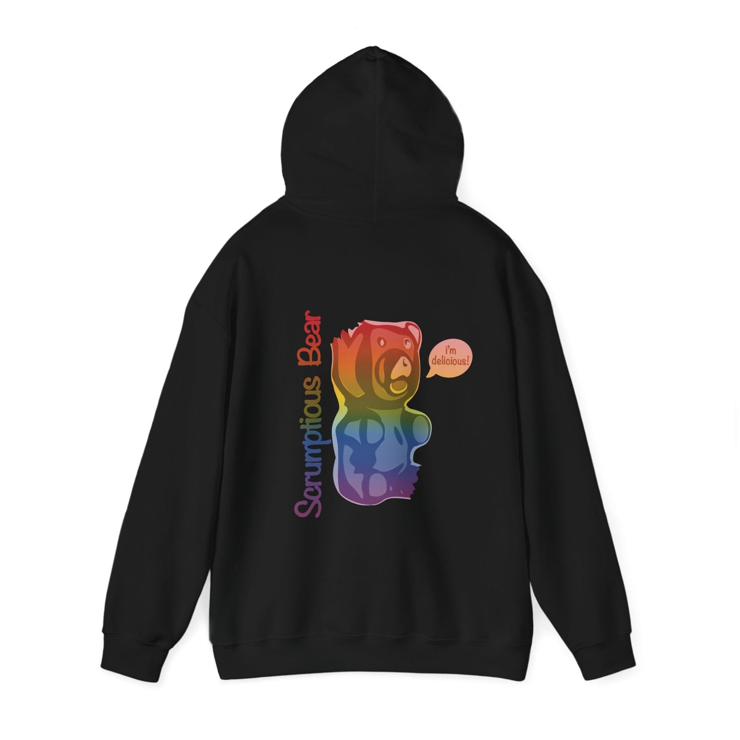 Elsewither Scrumptious Bear Rainbow Unisex Hoodie