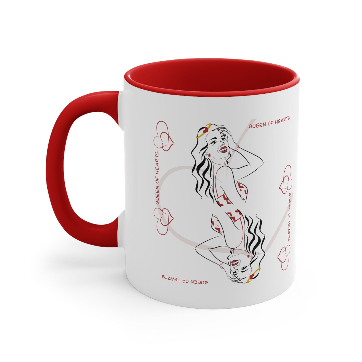 Queen of Hearts Two-Tone Ceramic Mug