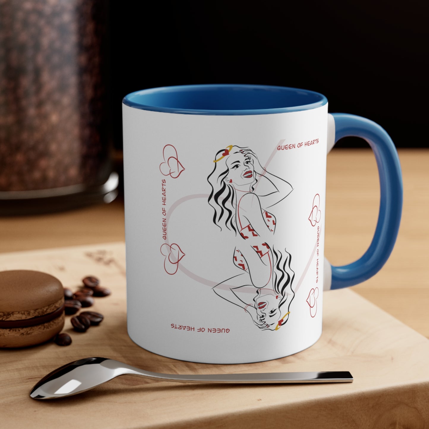 Queen of Hearts Two-Tone Ceramic Mug