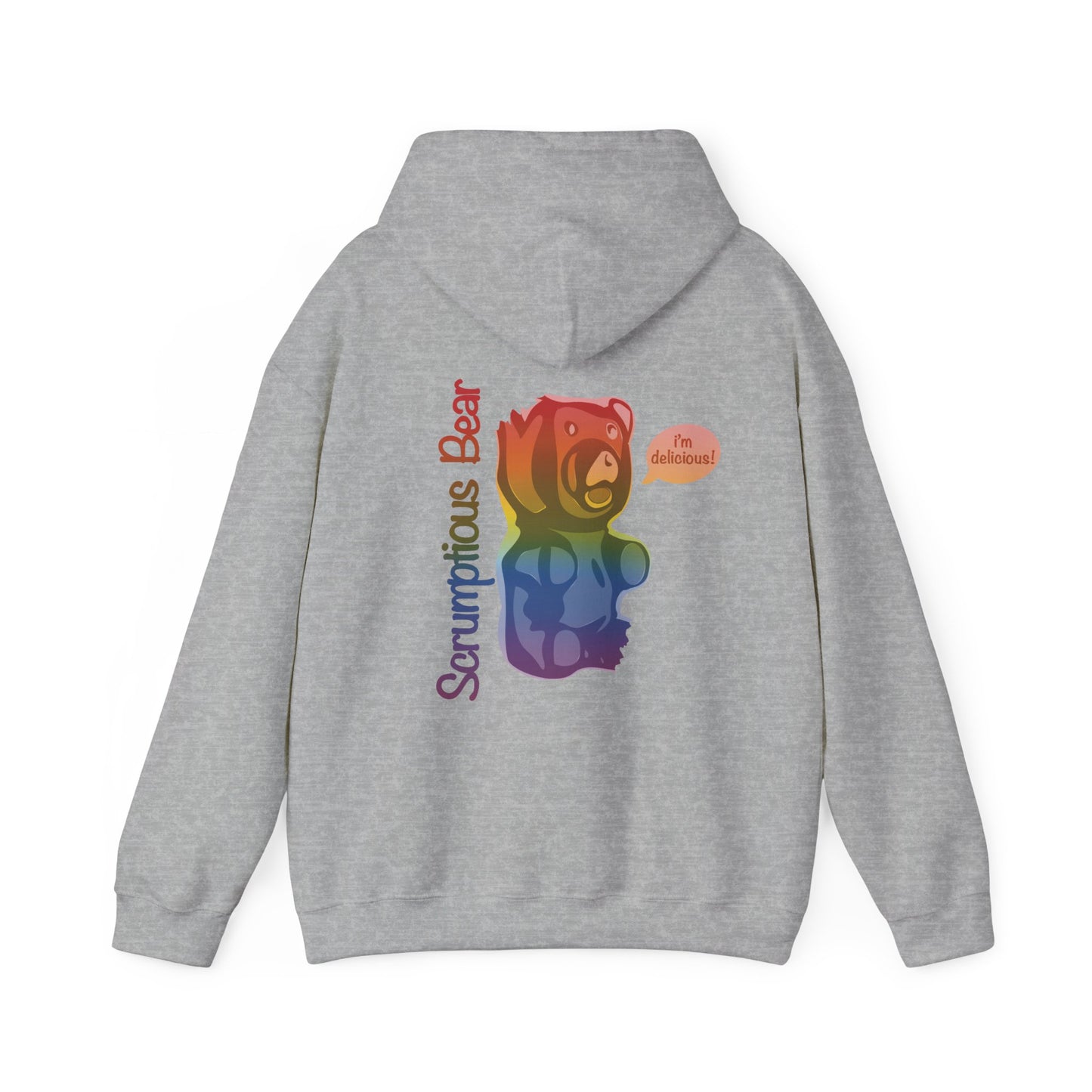 Elsewither Scrumptious Bear Rainbow Unisex Hoodie