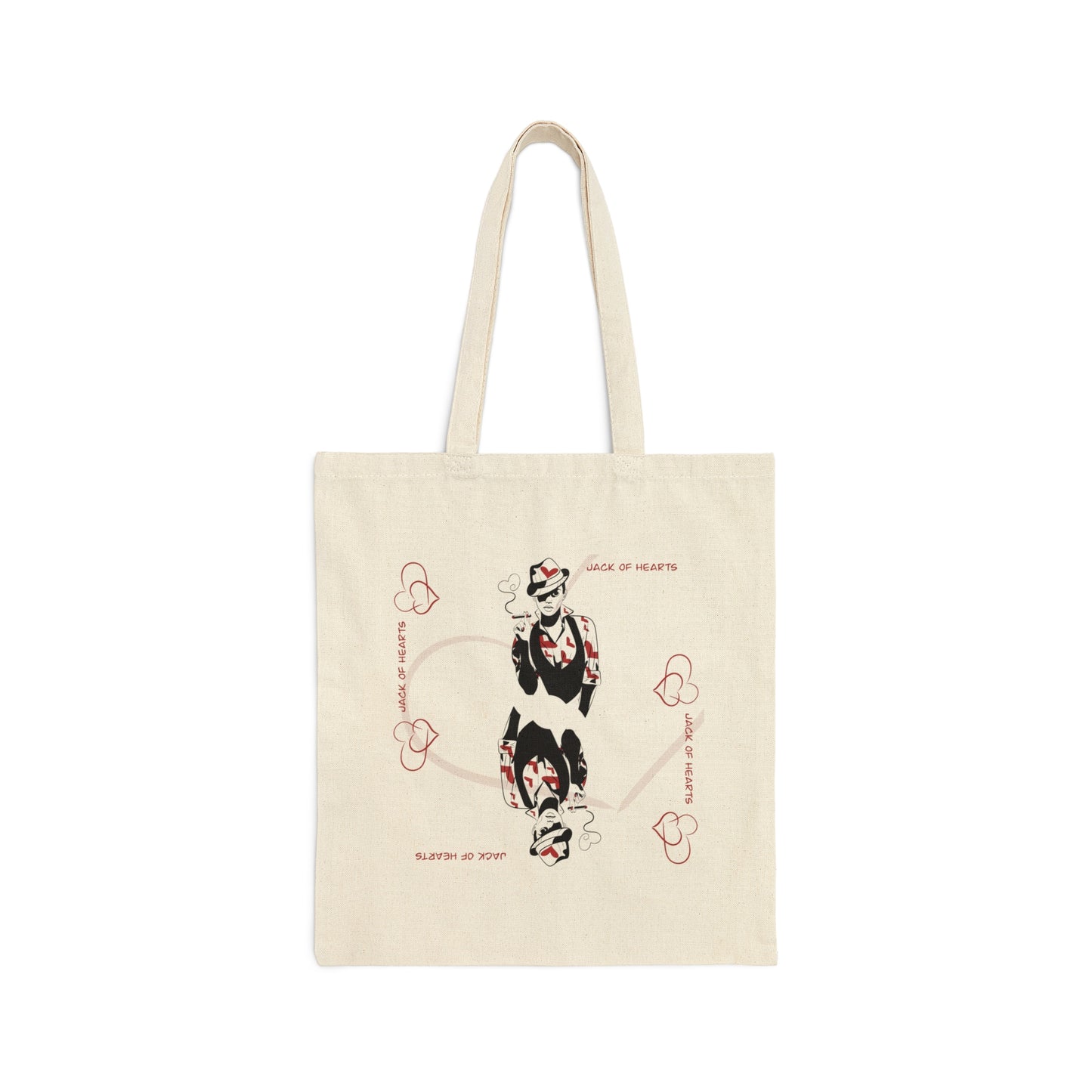 Jack of Hearts Cotton Canvas Tote