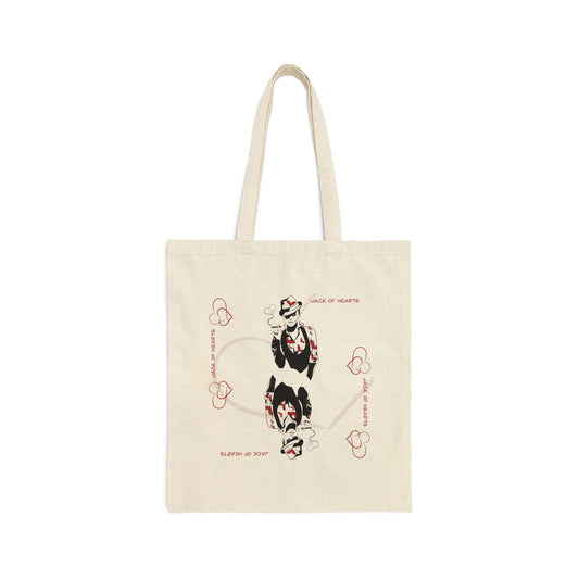 Jack of Hearts Cotton Canvas Tote