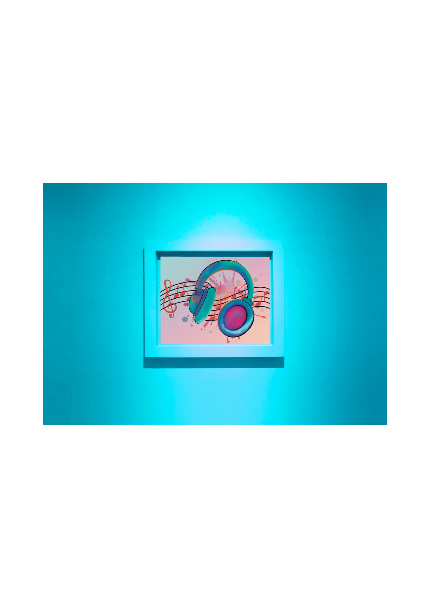 Headphones Art Print 10” x 8”