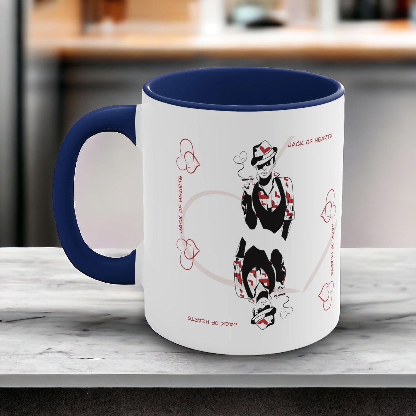 Jack of Hearts Two-Tone Ceramic Mug